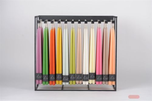 Bild von Display, für 12 Colour nach Ihrer Wahl - Paarkerzen 40cm, schwarz