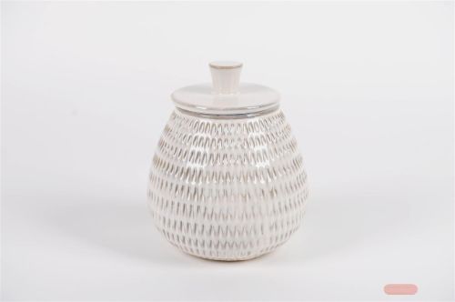 Bild von Topf, mit Deck Ø15x H17.5cm, weiss