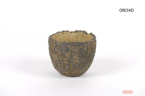 Bild von Blumentopf, Rubble Zement Ø16.5x H14cm, stone