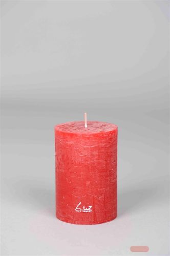 Bild von Rustic Zylinderkerze, 19cm x Ø90mm, antikrot