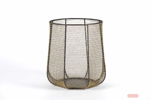 Bild von Laterne, Perlo Ø31x H32cm, gold mesh