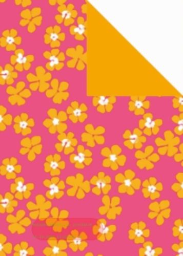 Bild von Bogen 70x 100cm, Livorno Blumen, pink/orange