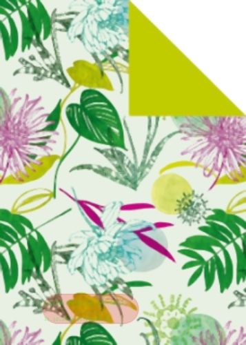 Bild von Bogen 70x 100cm, Manaus Blätter, grün