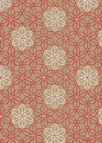 Bild von Bogen 70x 100cm, Aciano Schneesterne, rot