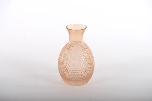 Bild von Glasvase, Cou lisse Ø8x H12.5cm, peache*