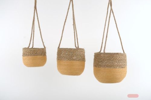 Bild von Rundkorb, Sweetgrass Set/3 - Ø20x H21/70cm, honey