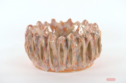 Bild von Schale, Ribcage Keramik Ø37x H18cm, peinture pastel