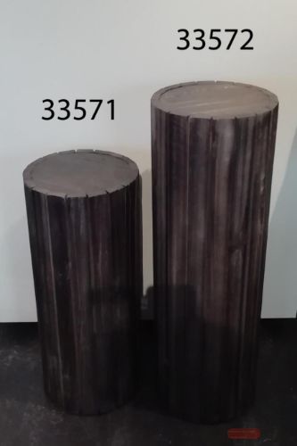 Bild von Säule, Holzlatten Ø30x H90cm, schwarz