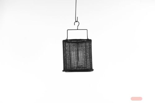 Bild von Laterne, Garn L20.5x H20cm, black