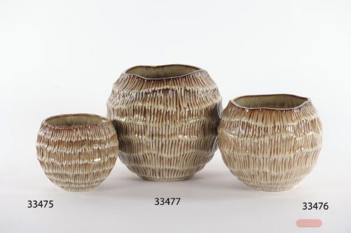 Bild von Blumentopf, Cliffside Ø17.5x H15cm, beige