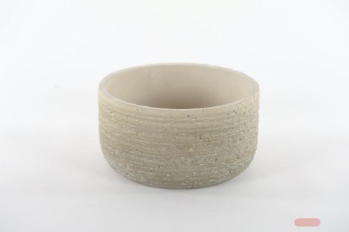 Bild von BlumenSchale, River rock Ø22.5x H11.8, zement