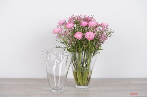 Bild von Glasvase, Curly Ø20x H26.5cm, klar