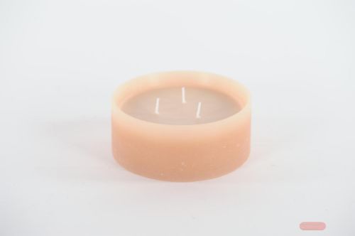 Bild von 3-Docht Kerze im Topf, H6cm x Ø150mm, nougat