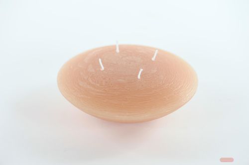 Bild von Schwimmkerze,  4 Docht - 7cm x Ø170mm, nougat