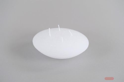 Bild von Schwimmkerze,  4 Docht - 7cm x Ø170mm, weiss