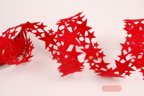 Bild von Band 10y/ 30mm, Sterne gestanzt, rot