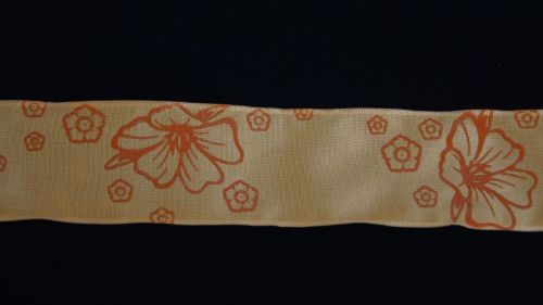 Bild von Band 20m/ 40mm, Hibiskus, orange