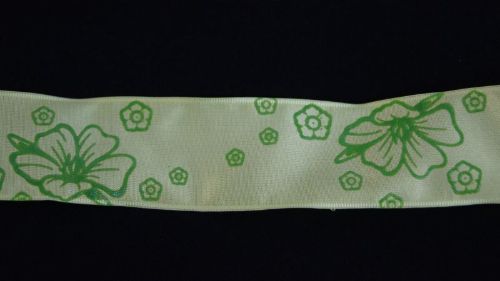Bild von Band 20m/ 40mm, Hibiskus, grün