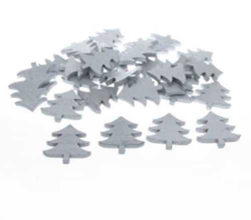 Bild von Streu, Holz Tannen 35x 50x 5mm, silber