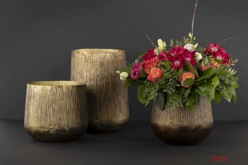 Bild von Blumentopf, Alu Ø23.5x H20cm, mossed antik