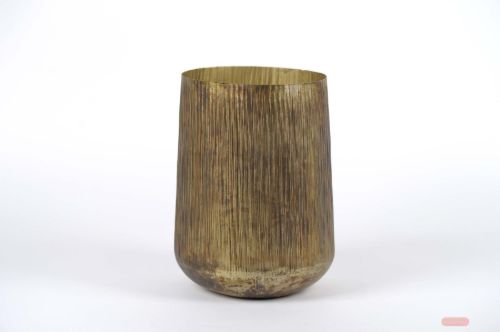 Bild von Blumentopf, Alu Ø24x H32cm, mossed antik