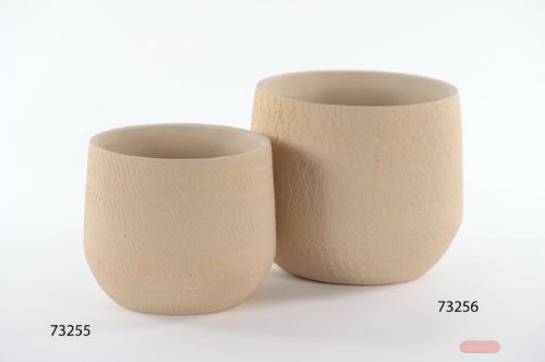 Bild von Blumentopf, Goldblush - Zement Ø26x 22cm, creme