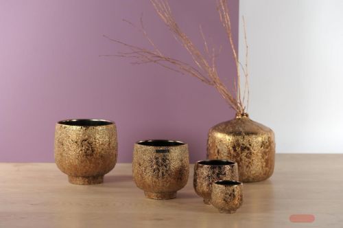 Bild von Blumentopf, Glaze Keramik Ø11.8x 11cm, kupfer