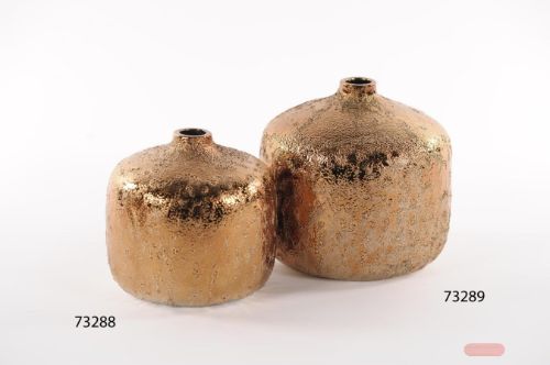 Bild von Vase, Glaze Keramik Ø18.2x 18cm, kupfer