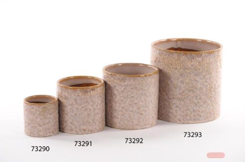 Bild von Blumentopf, Glaze Keramik Ø18x 18cm, lilac