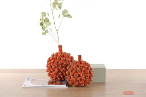 Bild von Vase, Hala - Keramik Ø19x 21cm, coral