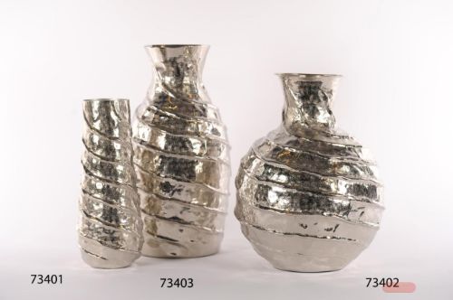 Bild von Krugvase, Twisty treasure - Alu Ø30x 57cm, silber