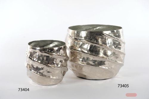 Bild von Blumentopf, Twisty - Alu Ø23x 20cm, silber