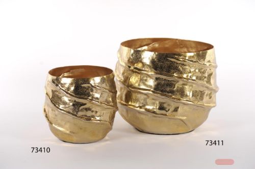 Bild von Blumentopf, Twisty - Alu Ø23x 20cm, gold