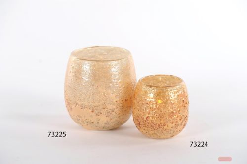 Bild von Glasvase, Schiuma di mare - Ø10x H19cm, gold