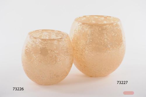 Bild von Glasvase, Schiuma di mare - Ø22.5x H23.5cm, gold