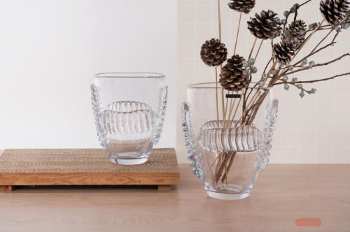 Bild von Glasvase, Ribbed grip - L20x 17x H23cm, klar