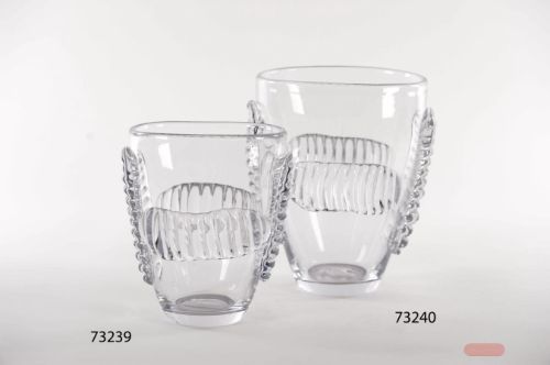 Bild von Glasvase, Ribbed grip - L23.5x 20.5x H27.5cm, klar