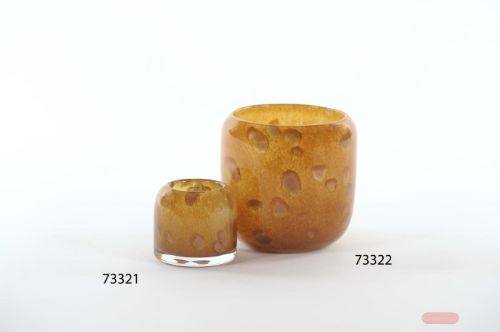 Bild von Glasvase, Harvest - Ø14.5x H13.5cm, gold