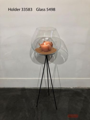 Bild von Ständer metall,  H90cm (f. Windlicht), schwarz