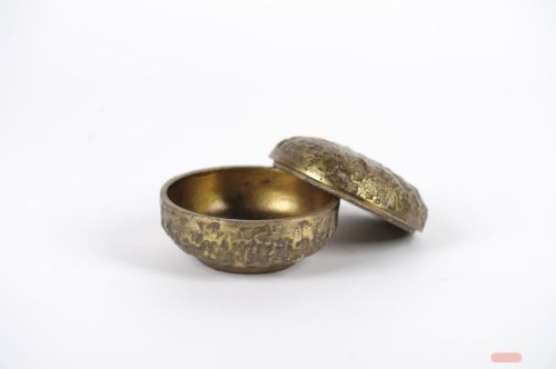 Bild von Rundtopf, mit Deckel Alu Ø13x H8cm, raw gold