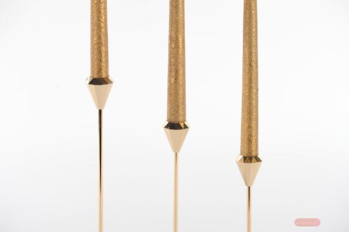 Bild von Spitzkerzenhalter, Party - Alu Set/3, gold