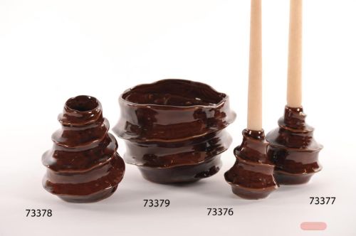 Bild von Kerzenhalter, Spiral Stone Ø8.2x 10.2cm, burgundy