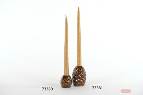 Bild von Kerzenhalter, Fir apple Ø5.5x 6.5cm, burgundy