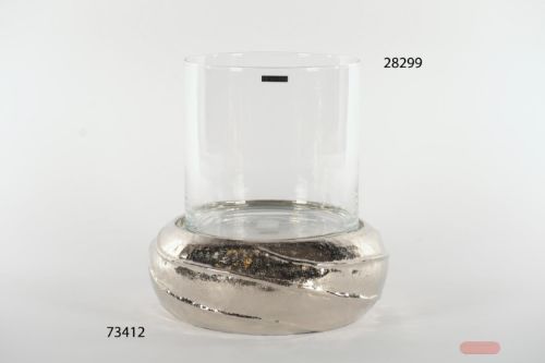 Bild von Vasenständer, Alu Round Ø34x 12.5cm ohne Glas, silber