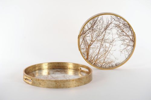 Bild von Serviceplatte, Spriggy - Ø32/36x H4cm Set/2, gold