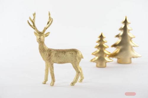 Bild von Deko Hirsch, Wild deer - Alu L16x 3.5x H22cm, gold