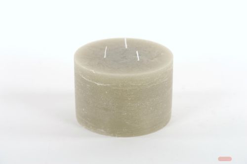 Bild von 3-Docht Zylinderkerze, H10cm x Ø150mm, eukalyptus