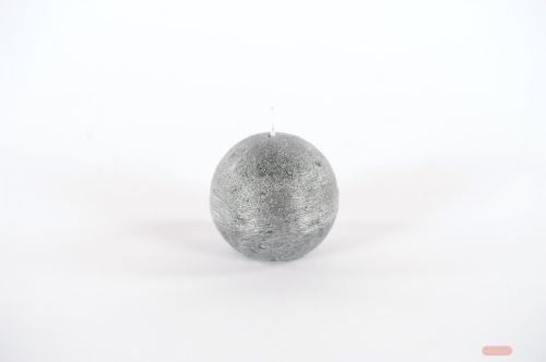 Bild von Metallic Kugelkerze, Ø60mm, black silver