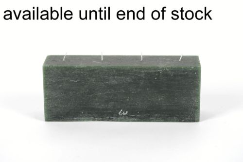 Bild von 4-Docht Kubuskerze, H12 x L32x Ø8cm, eiben*