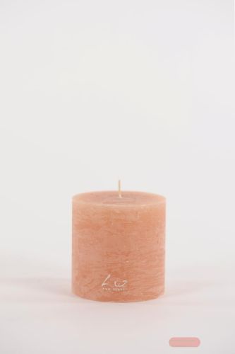Bild von Rustic Zylinderkerze, 13cm x Ø90mm, nougat